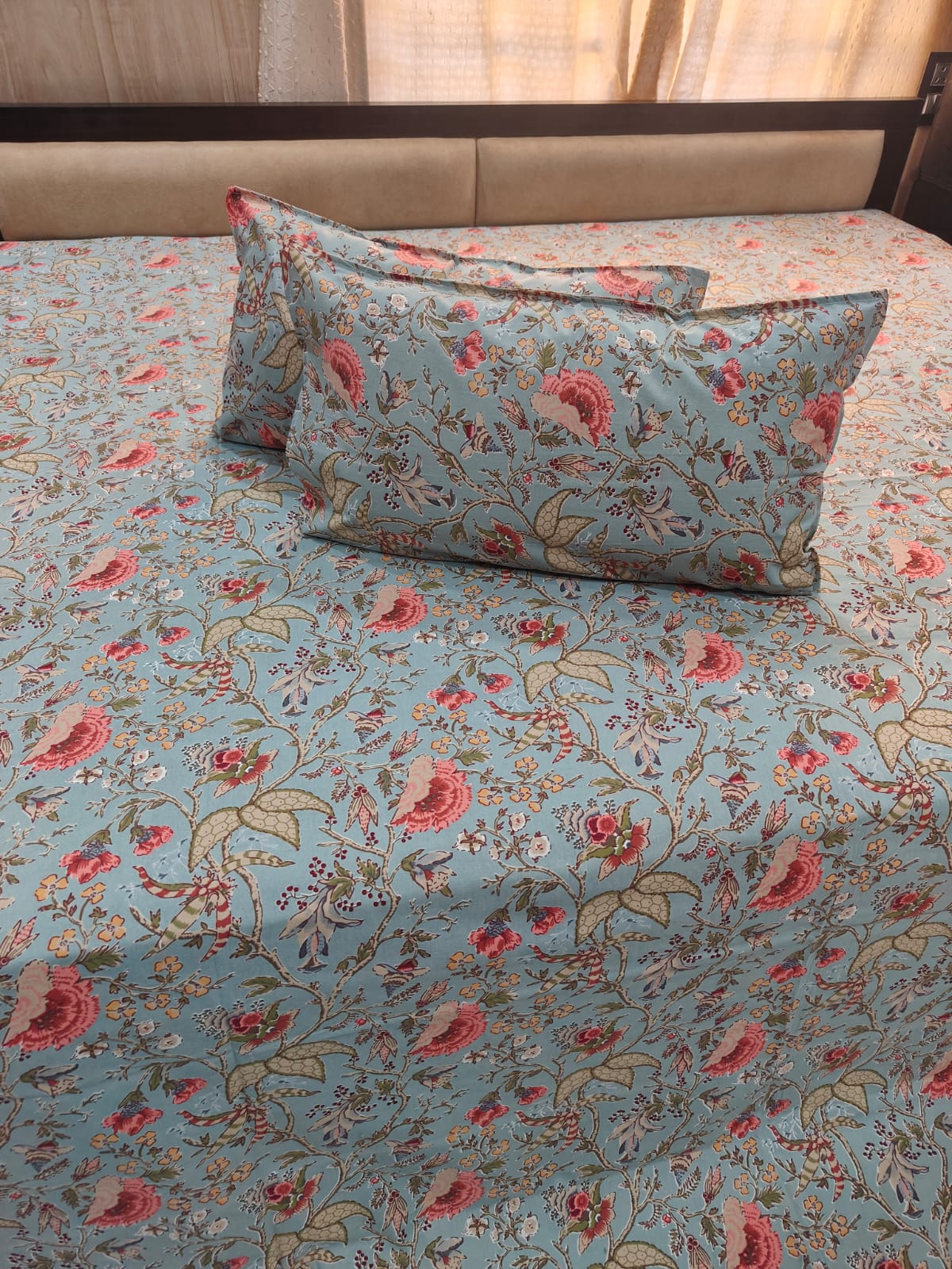 Anokhi Floral Double Bedsheet