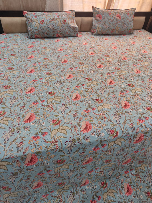 Anokhi Floral Double Bedsheet