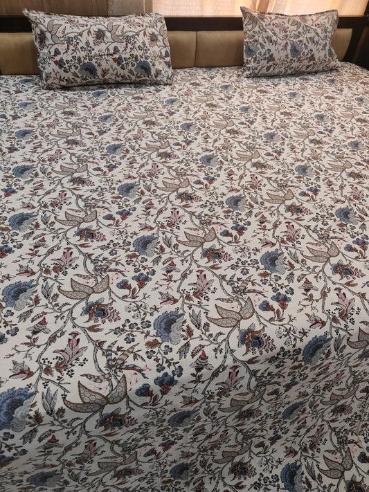 Anokhi Floral Collection Double Bedsheet