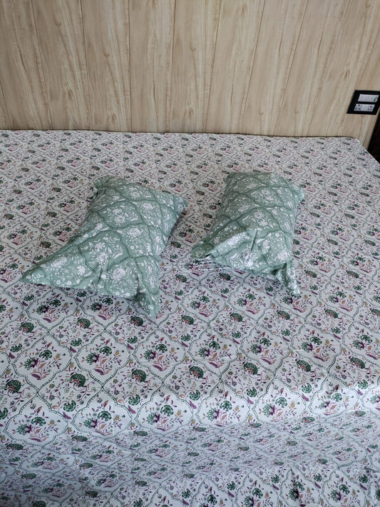 Sage Garden Pure Cotton Super King Bedsheet
