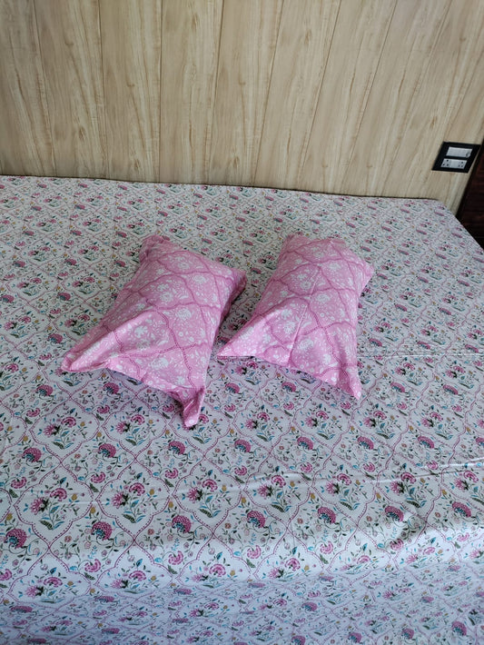 Rose Blossom Pure Cotton Super King Bedsheet