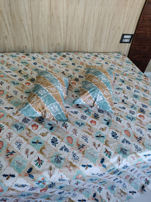 Autumn Forest Pure Cotton Super King Bedsheet