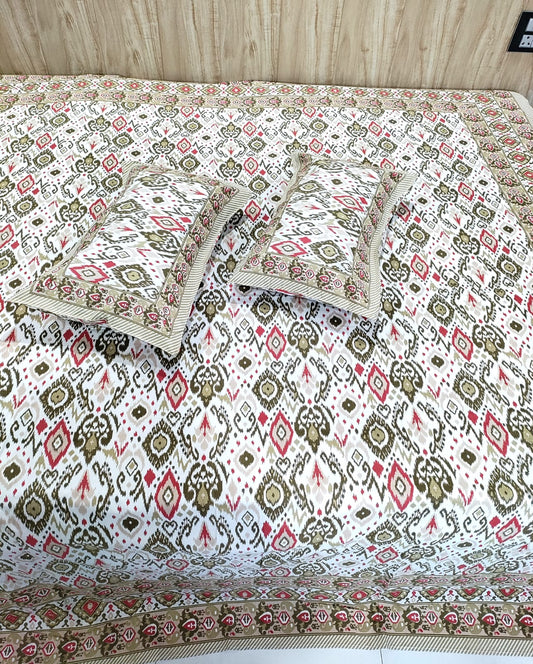 Royal Ikat Fusion Pure Cotton Super King Bedsheet