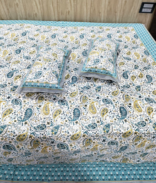 Royal Ikat Fusion Pure Cotton Super King Bedsheet