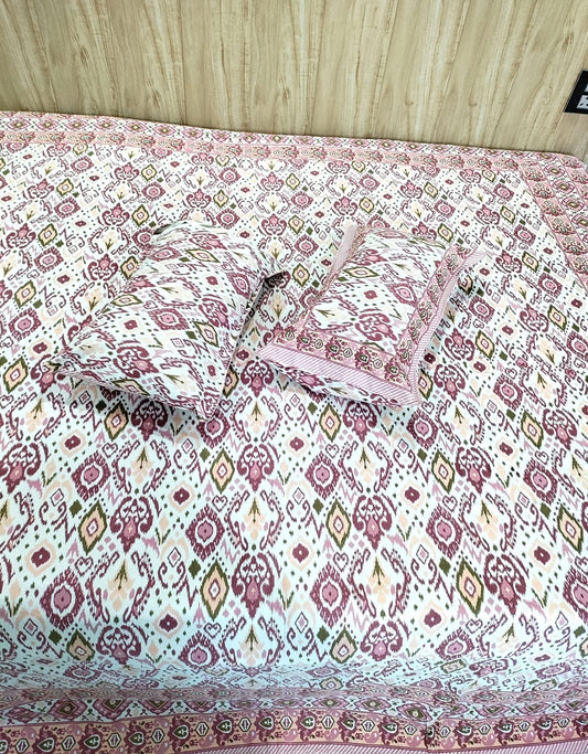 Royal Ikat Fusion Pure Cotton Super King Bedsheet
