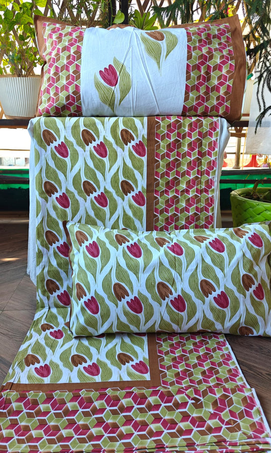 Yellow Bloom King Bedsheet