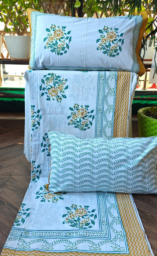 Sunshine Marigold King Bedsheet