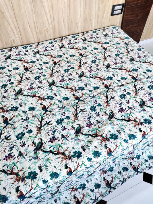 Katha Bedcover - Bird Collection