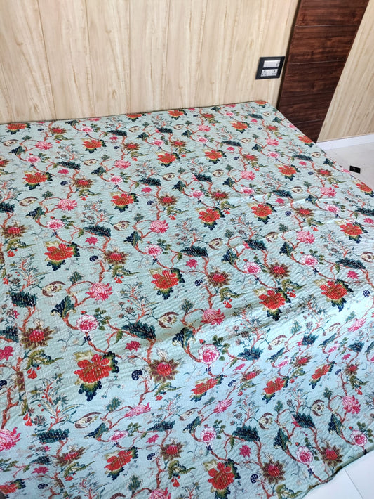 Katha Bedcover - Floral